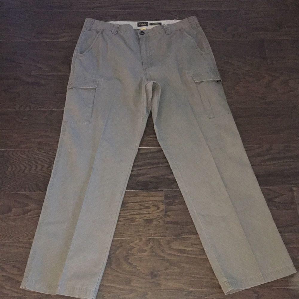 Cabela’s Classic Cotton Twill Hiking trail Cargo Pants Trousers mens 36 x 32